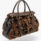Brown  Fur and Leather Bag