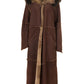 Women's Brown Sheepskin  Hooded Coat with Fur Details
