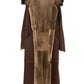 Women's Brown Sheepskin  Hooded Coat with Fur Details