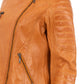 Women's Camel Biker Leather Jacket