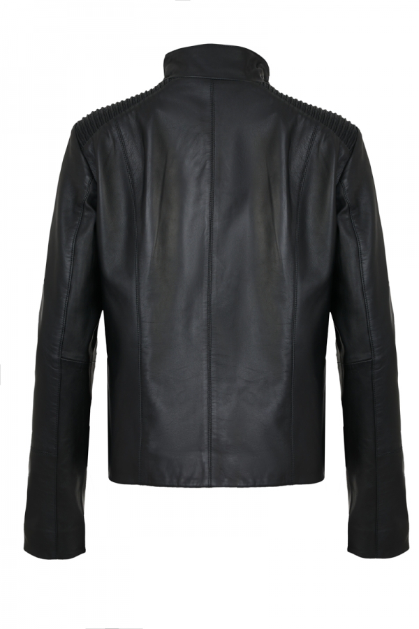 GUY LAROCHE -  Women's  Black leather  jacket.