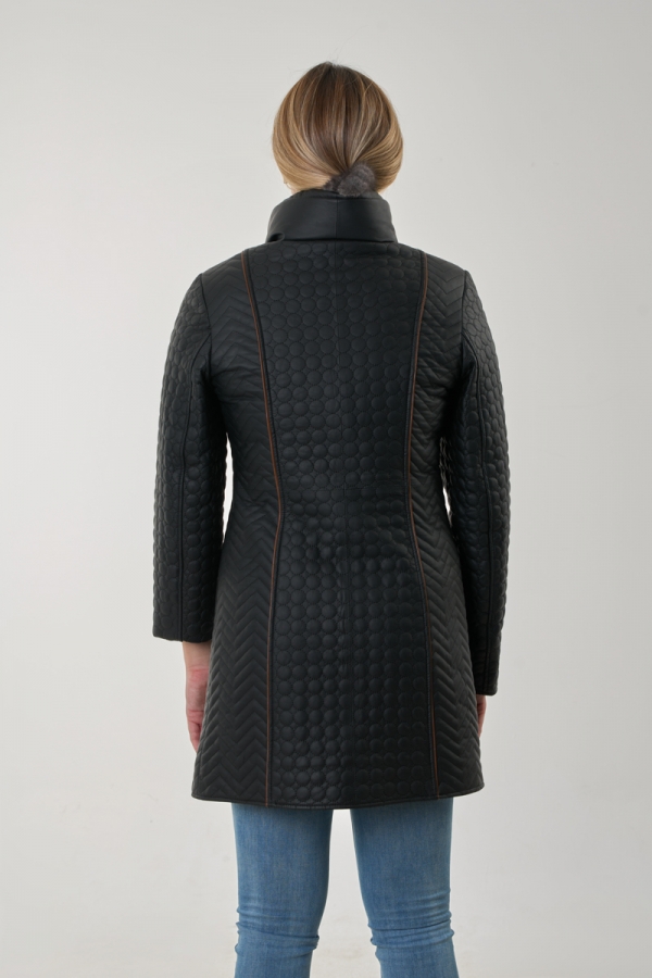 Women's Black quilted coat